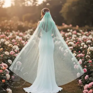 Tyll till TUTU-kjol DOT light mint