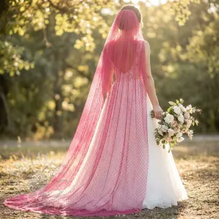Tyll till TUTU-kjol SPOT dark fuchsia