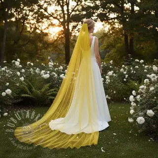 Tyll till TUTU-kjol yellow 160 cm