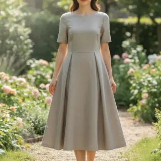 Lin med bomull Lico beige