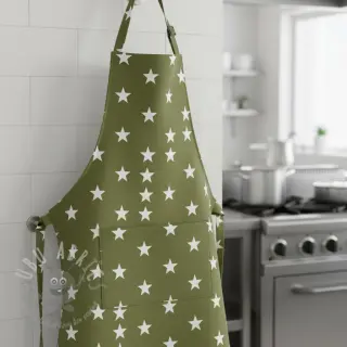 Bomullstyg Stars green