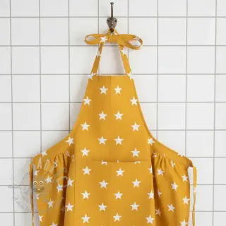 Bomullstyg Stars yellow