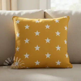 Bomullstyg Stars yellow