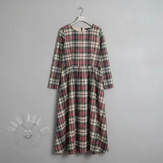 Bomullstyg YARN DYED CHECK BRUSHED pickle