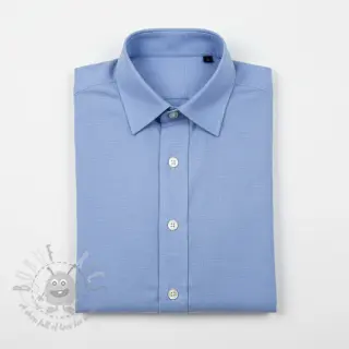Bomullspoplin dark sky blue