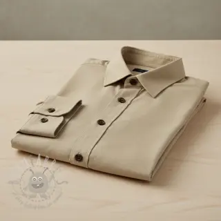 Bomullspoplin dark beige
