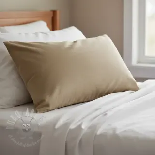Bomullspoplin dark beige