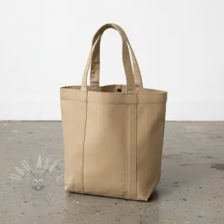 Bomullspoplin dark beige