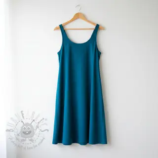 Bomullspoplin ocean blue