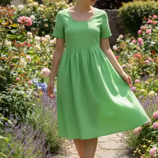 Bomullspoplin neon green