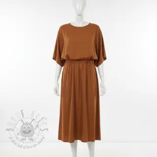 Bomullspoplin dark cognac