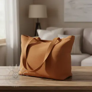 Bomullspoplin dark cognac