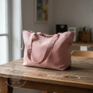 Bomullspoplin dark rose