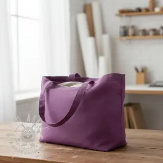 Bomullspoplin aubergine