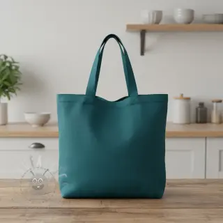 Bomullspoplin dark cyan