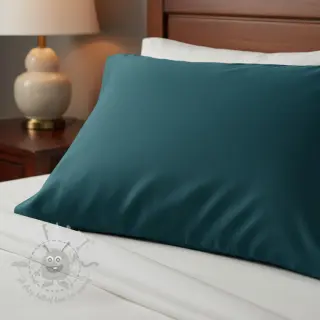 Bomullspoplin dark cyan