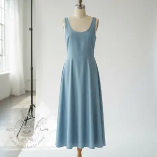 Bomullspoplin light indigo