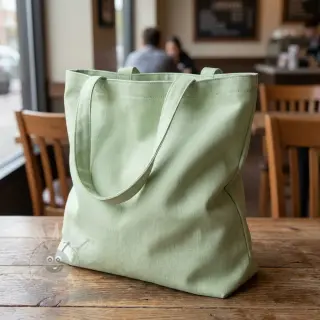 Bomullspoplin light mint