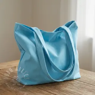 Bomullspoplin sky blue