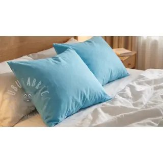 Bomullspoplin sky blue