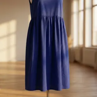 Bavlnený popelín dark cobalt