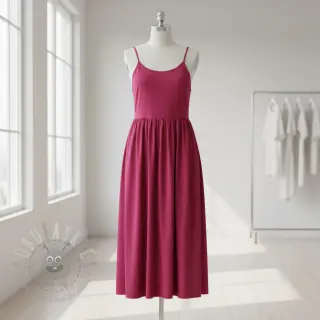 Bomullspoplin cerise