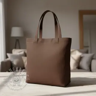 Bomullspoplin dark brown