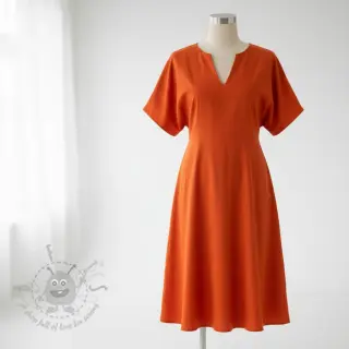 Bomullspoplin flame orange