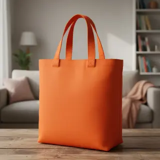 Bavlnený popelín flame orange