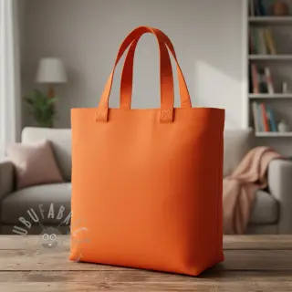 Bomullspoplin flame orange