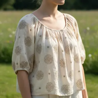 Bavlnená látka EMBROIDERY Sofia design A