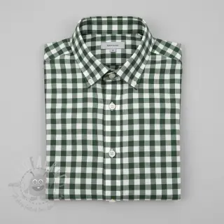 Bomullstyg Check dark green