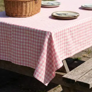 Bavlnená látka Check rosa