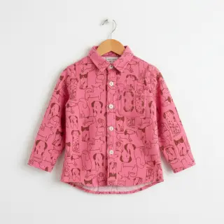 Bavlnená látka FLANNEL Dogs pink