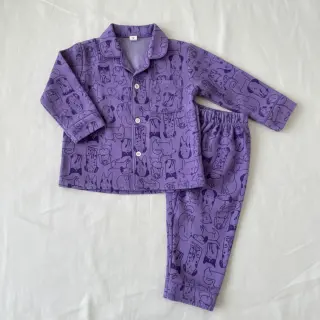 Bavlnená látka FLANNEL Dogs purple
