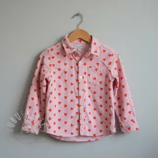 Bomullstyg FLANNEL Hearts pink