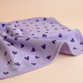 Bomullstyg FLANNEL Hearts lavender