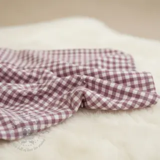 Bomullstyg FLANNEL Check mauve