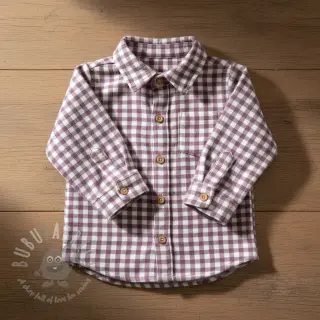 Bomullstyg FLANNEL Check mauve