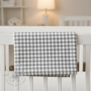 Bomullstyg FLANNEL Check sage