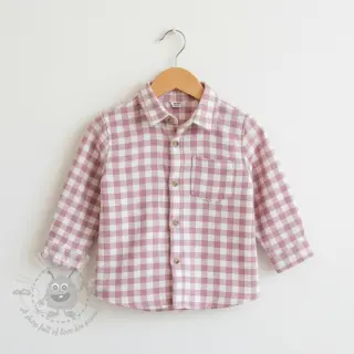 Bomullstyg FLANNEL Check light pink