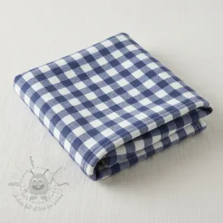 Bomullstyg FLANNEL Check blue