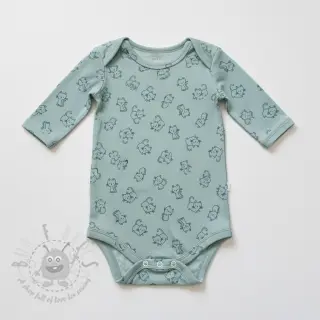 Bomullstyg FLANNEL Cats mint