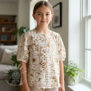 Bomullstyg Boho off white