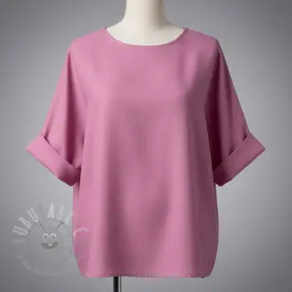 Bomullstyg med lin PREMIUM dawn pink