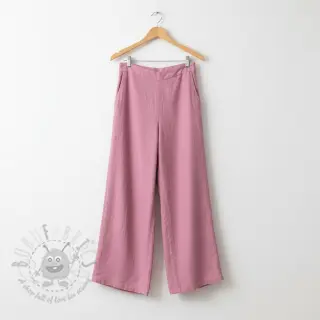 Bomullstyg med lin PREMIUM dawn pink