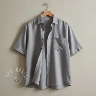 Bomullstyg med lin PREMIUM light grey