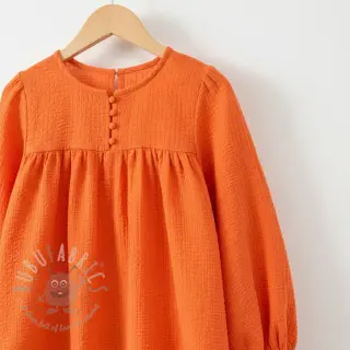 Bomullstyg STRETCH Baby orange