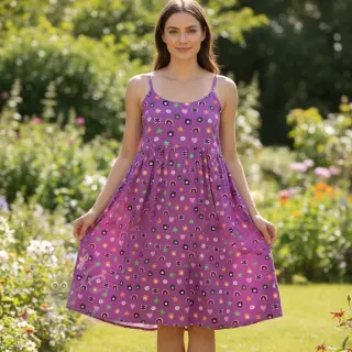 Bomullstyg Love mauve