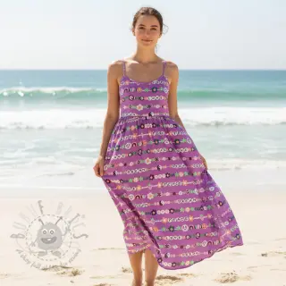 Bomullstyg Love dream mauve